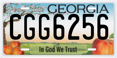 GA license plate CGG6256