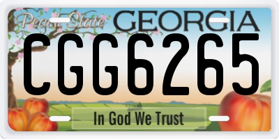 GA license plate CGG6265