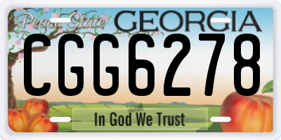 GA license plate CGG6278