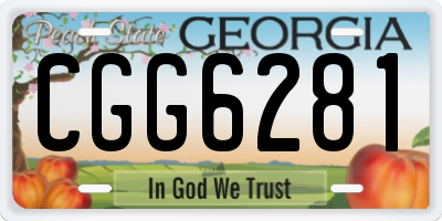 GA license plate CGG6281
