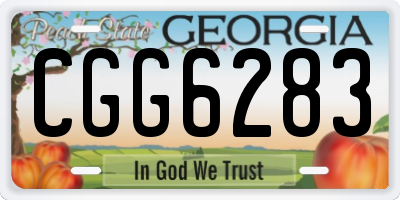GA license plate CGG6283