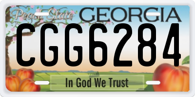 GA license plate CGG6284