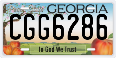 GA license plate CGG6286