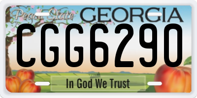 GA license plate CGG6290