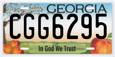 GA license plate CGG6295