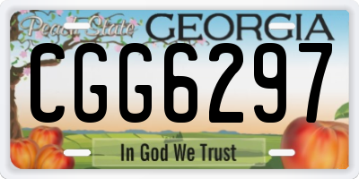 GA license plate CGG6297