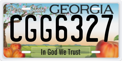 GA license plate CGG6327