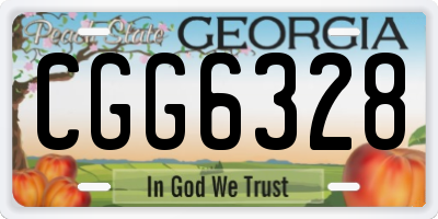 GA license plate CGG6328
