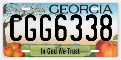 GA license plate CGG6338