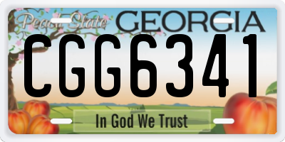 GA license plate CGG6341
