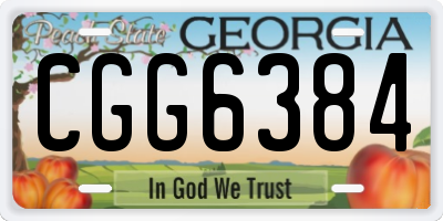 GA license plate CGG6384