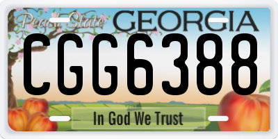 GA license plate CGG6388