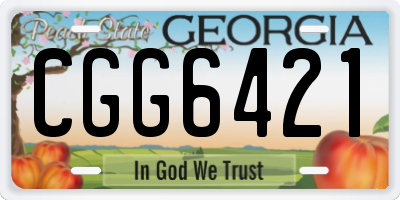 GA license plate CGG6421