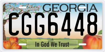 GA license plate CGG6448