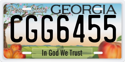 GA license plate CGG6455
