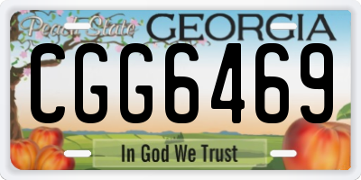 GA license plate CGG6469