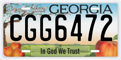 GA license plate CGG6472