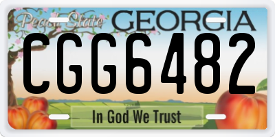 GA license plate CGG6482
