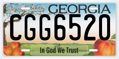 GA license plate CGG6520