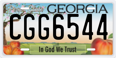 GA license plate CGG6544