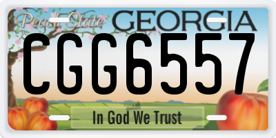 GA license plate CGG6557