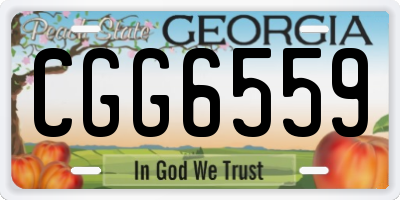 GA license plate CGG6559