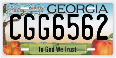 GA license plate CGG6562