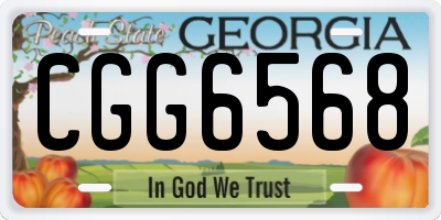 GA license plate CGG6568
