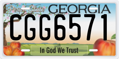 GA license plate CGG6571