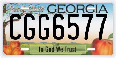 GA license plate CGG6577