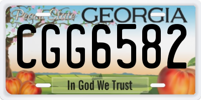 GA license plate CGG6582