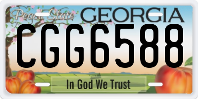 GA license plate CGG6588
