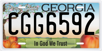 GA license plate CGG6592