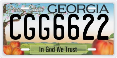 GA license plate CGG6622