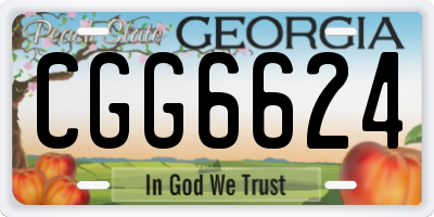 GA license plate CGG6624