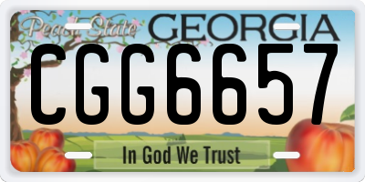 GA license plate CGG6657