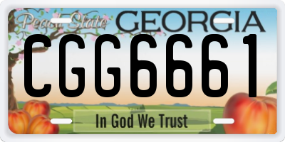 GA license plate CGG6661