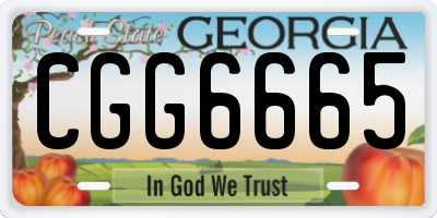 GA license plate CGG6665