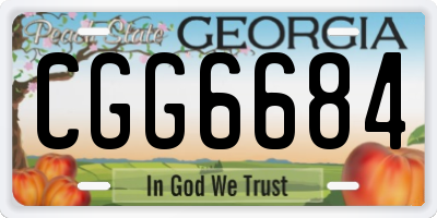 GA license plate CGG6684