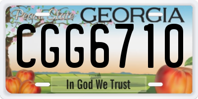 GA license plate CGG6710