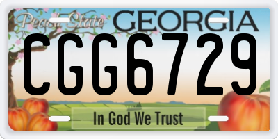 GA license plate CGG6729