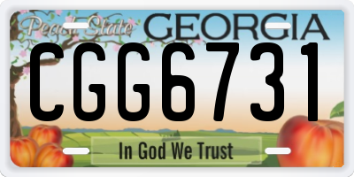 GA license plate CGG6731