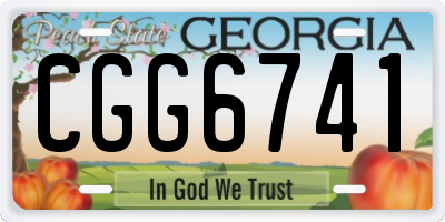 GA license plate CGG6741