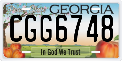 GA license plate CGG6748
