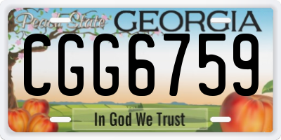 GA license plate CGG6759