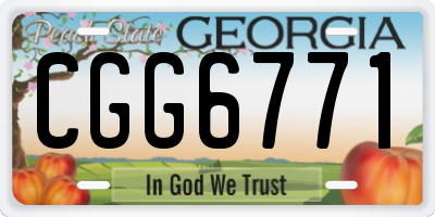 GA license plate CGG6771