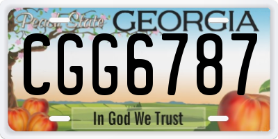 GA license plate CGG6787