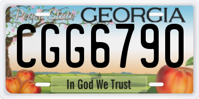 GA license plate CGG6790