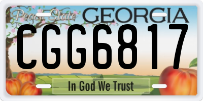 GA license plate CGG6817