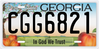 GA license plate CGG6821